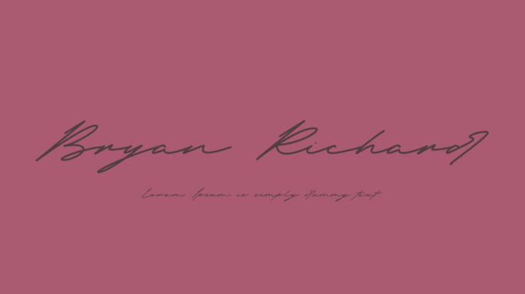 Bryan Richard Font