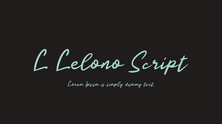 L Lelono Script Font