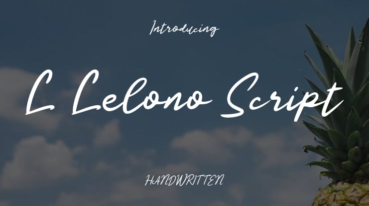 L Lelono Script Font