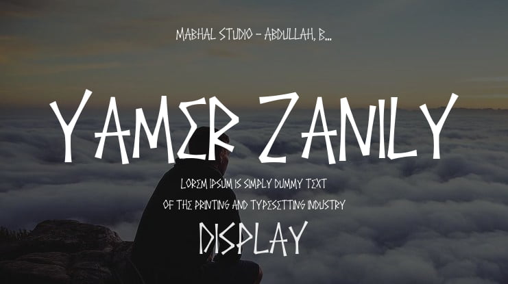 Yamer Zanily Font