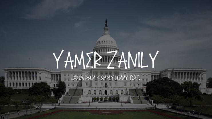 Yamer Zanily Font