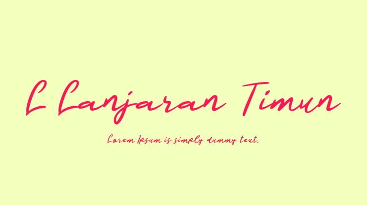 L Lanjaran Timun Font