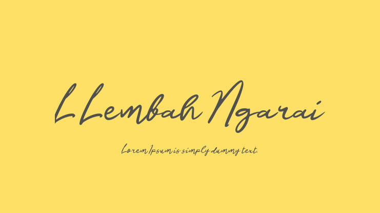 L Lembah Ngarai Font