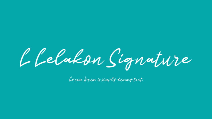 L Lelakon Signature Font