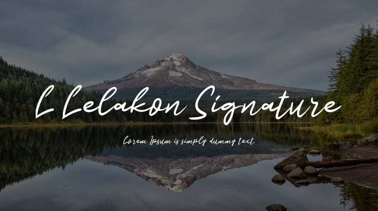 L Lelakon Signature Font