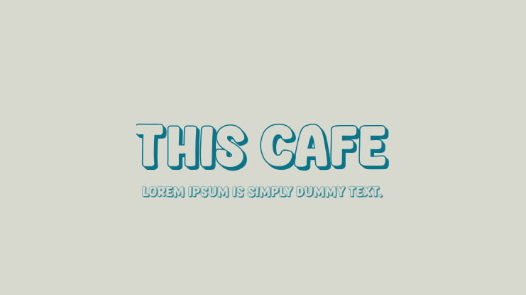 This Cafe Font