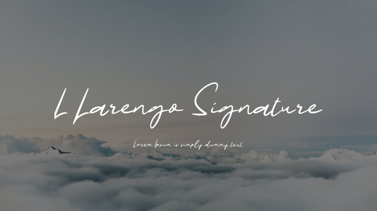 L Larengo Signature Font