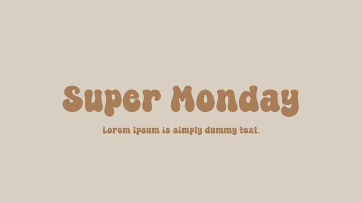 Super Monday Font