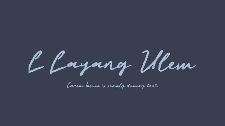 L Layang Ulem Font