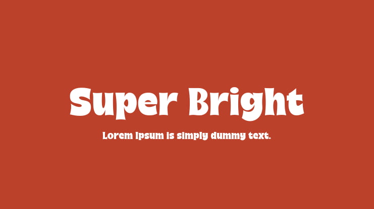 Super Bright Font