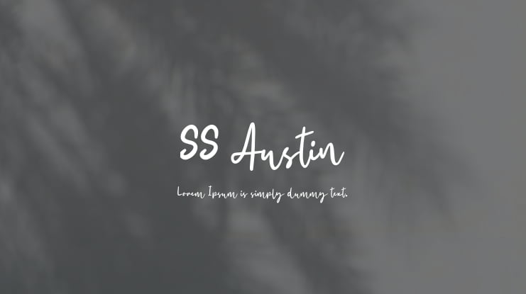 SS Austin Font