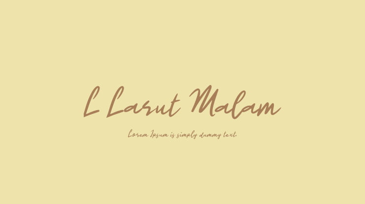 L Larut Malam Font