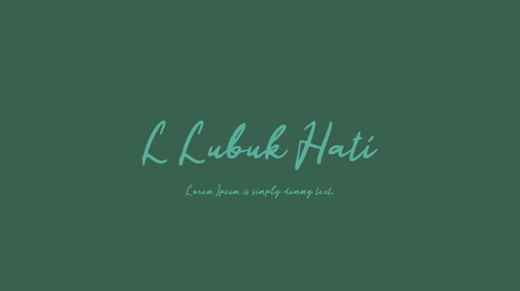 L Lubuk Hati Font