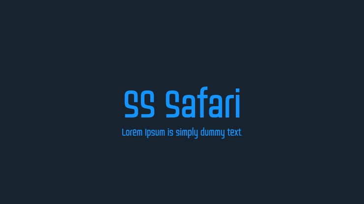 SS Safari Font