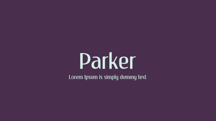 Parker Font