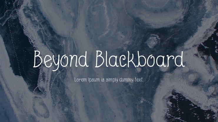 Beyond Blackboard Font Family