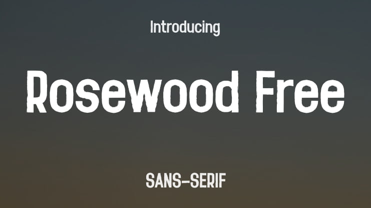 Rosewood Free Font