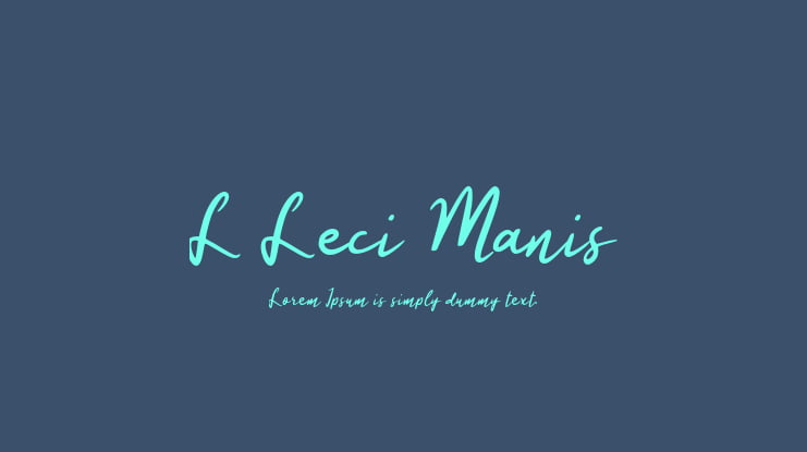 L Leci Manis Font