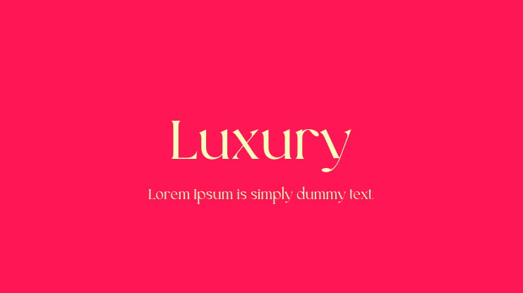 Luxury Font