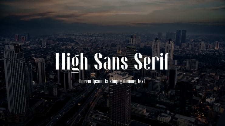 High Sans Serif Font