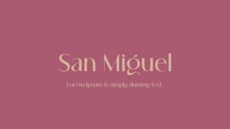 San Miguel Font