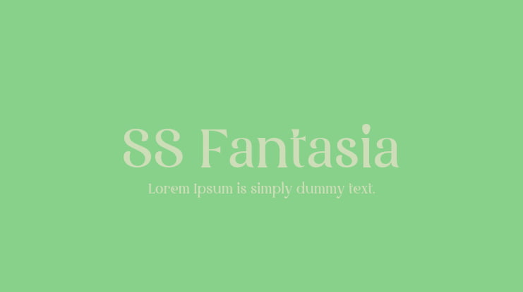 SS Fantasia Font