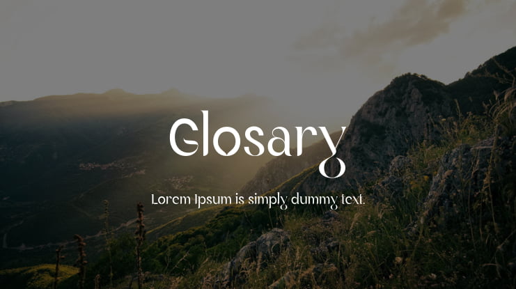 Glosary Font