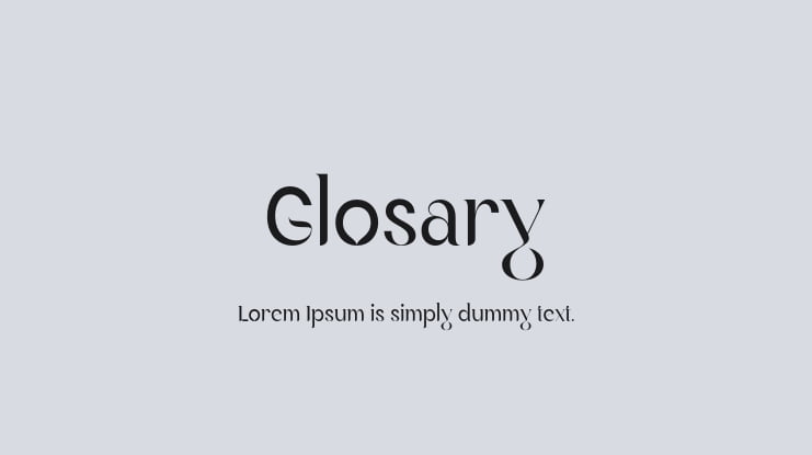 Glosary Font