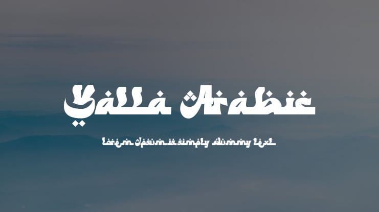 Yalla Arabic Font