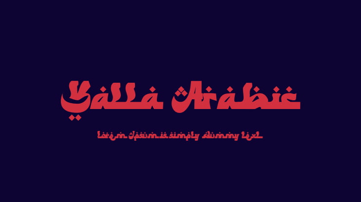 Yalla Arabic Font