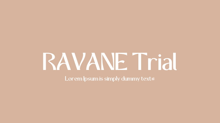 RAVANE Trial Font