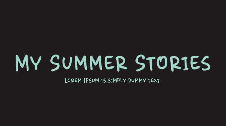 My Summer Stories Font Family