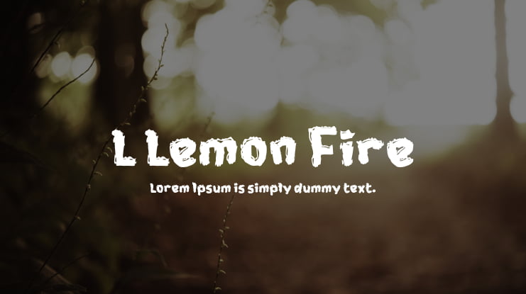 L Lemon Fire Font