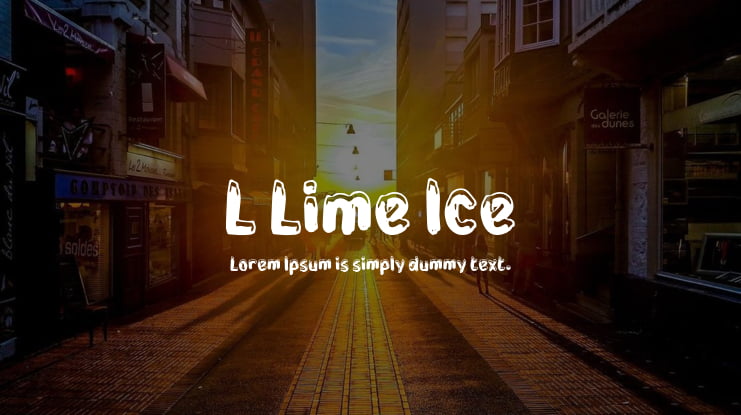 L Lime Ice Font