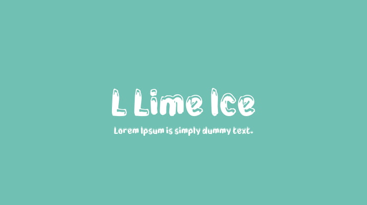 L Lime Ice Font