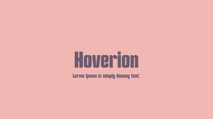 Hoverion Font