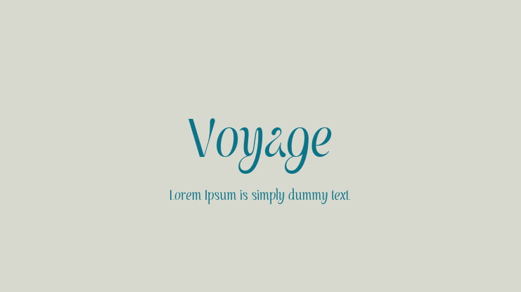 Voyage Font