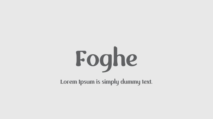 Foghe Font