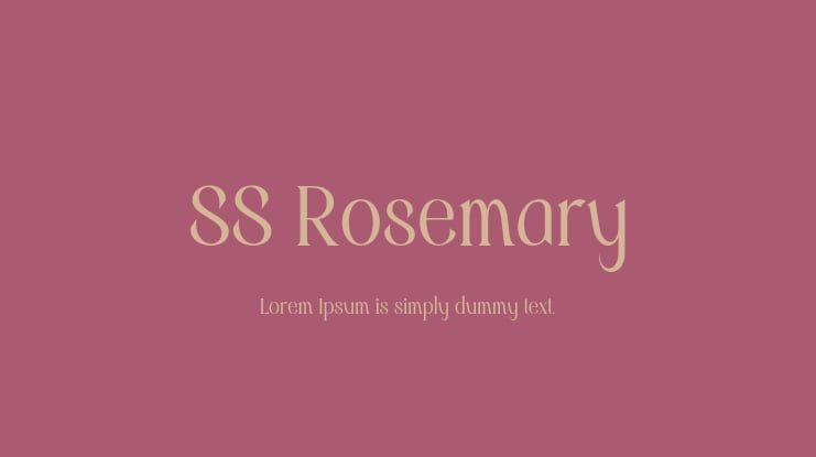 SS Rosemary Font