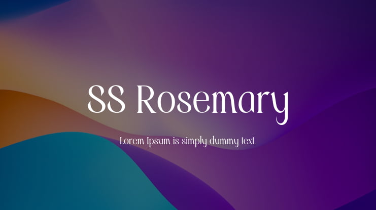 SS Rosemary Font