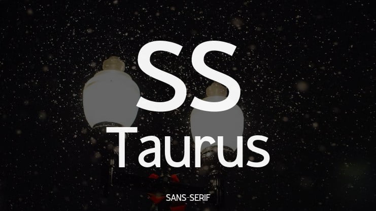 SS Taurus Font