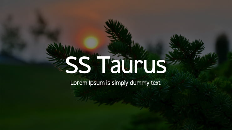 SS Taurus Font