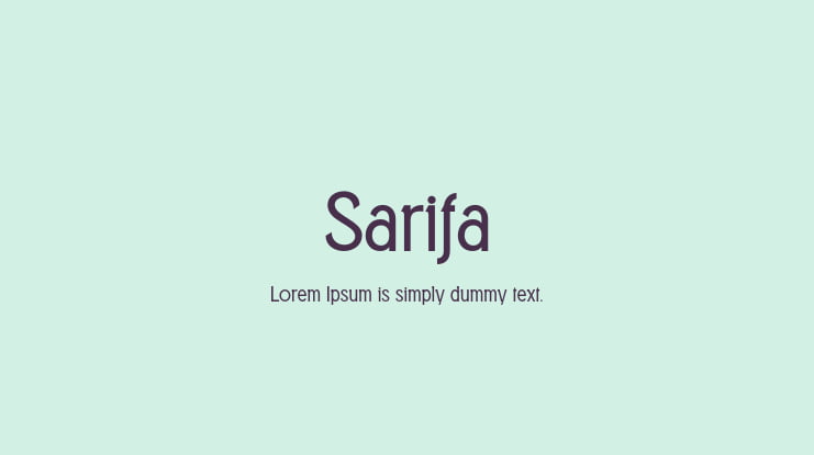 Sarifa Font