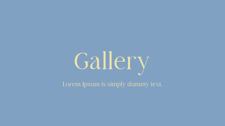 Gallery Font