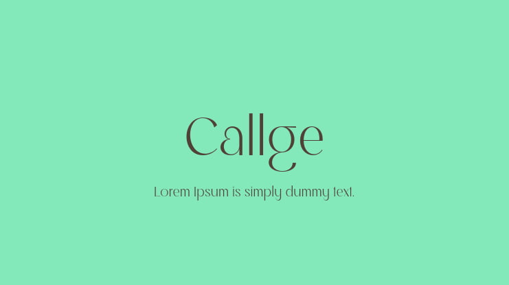 Callge Font