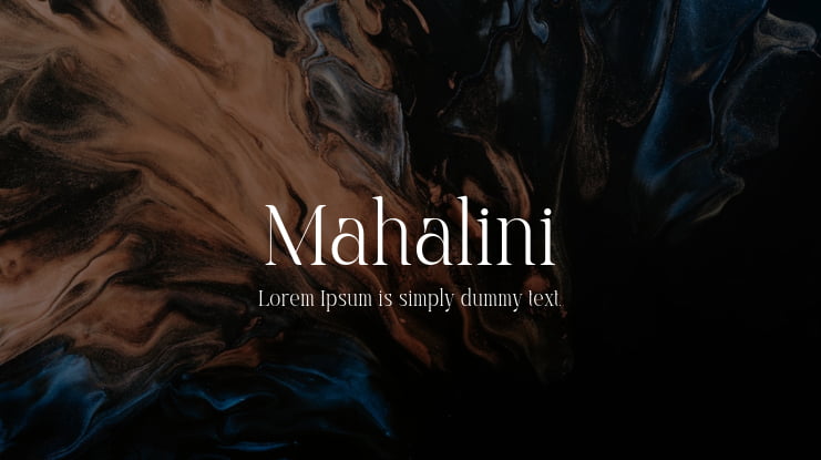 Mahalini Font