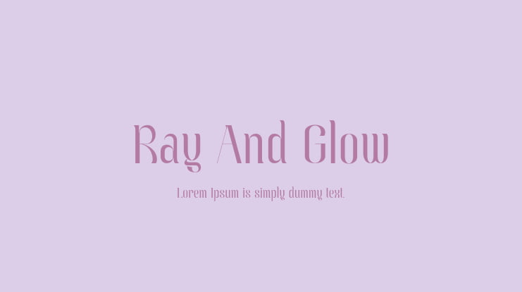 Ray And Glow Font