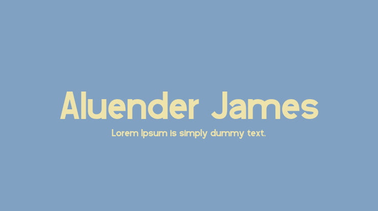 Aluender James Font
