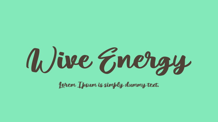 Wive Energy Font