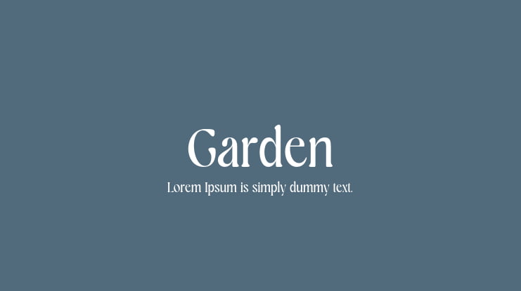 Garden Font